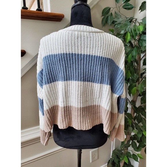 Moon & Madison Women Multicolor Long Sleeve Round Neck Pullover Knit Sweater XS - Picture 6 of 11